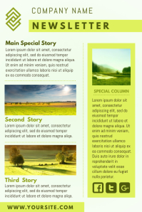 Corporate Newsletter Design Template Poster