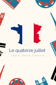 Bastille Day Plakkaat template