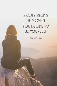Be Yourself Pinterest Graphic template