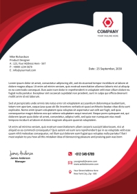 Black and Red Header Ads A4 template