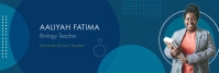 Blue Teacher LinkedIn Banner Ibhana le-LinkedIn template