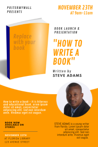 Book Launch and presentation event flyer โปสเตอร์ template