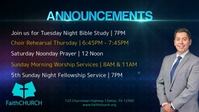 Church Announcements Facebook Cover Video (16:9) template