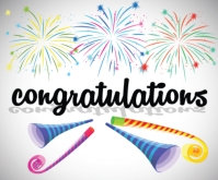 Congratulation Card Mittelgroßes Rechteck template