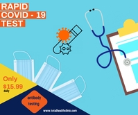 covid testing/coronavirus/health vaccine Persegi Panjang Besar template