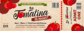 Custom Modern Tomato Festival Ticket Foto Sampul Facebook template