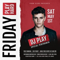 Dj Flyer Template Сообщение Instagram