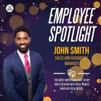 Employee Spotlight Square (1:1) template
