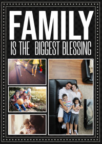 family collages A4 template
