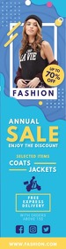 Fashion Brand Seasonal Sale Skyscraper Banner Grattacielo Wide template