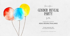 Gender Reveal Baby Shower Flyer Template Isithombe Esabiwe ku-Facebook