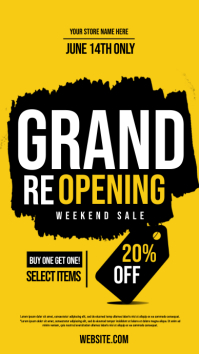 Grand Reopening Digital na Display (9:16) template