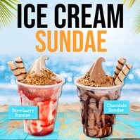 Ice cream poster, ice cream template