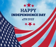 Independence day Star Design Rettangolo medio template