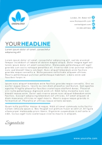 Blue Letterheads A4 template