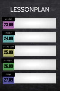 Lesson plan Schedule Flyer Template Poster