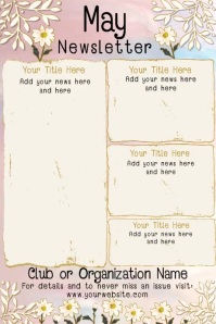 May Newsletter Free Video Póster template