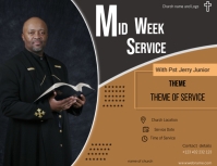 Mid Week Service Folder (US Letter) template