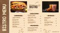 Minimalist Bistro Menu Deisgn Digitale Vertoning (16:9) template