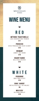 Minimalist wine menu Half Page Letter template