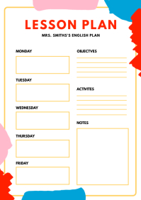 Modern Lesson Plan Template Online A4