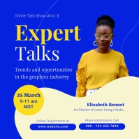 Online Webinar Talk Show Podcast Instagram 帖子 template