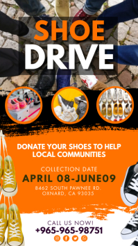 Orange Shoe Drive Instagram Story Template
