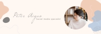 Pastel Social Media Executive LinkedIn Banner Ibhana le-LinkedIn template