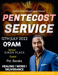Pentecost Service Folder (US Letter) template