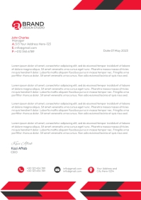 Red Letterhead A4 template