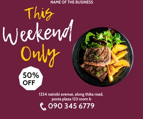STEAK FLYER Rettangolo medio template