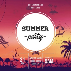 Summer Party Video Ad template
