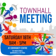 Townhall Meeting Instagram Post template