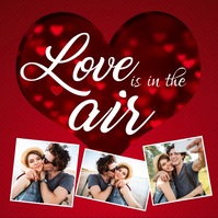 Valentine's day, valentine, valentine video สี่เหลี่ยมจัตุรัส (1:1) template