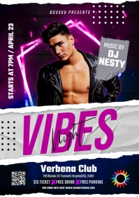 Vibes Night Flyer A5 template