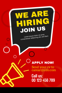 We are hiring Spanduk 4' × 6' template