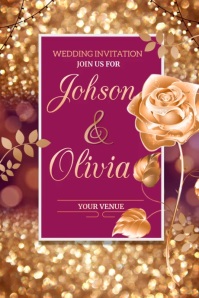 wedding ,anniversary, save the date Plakkaat template