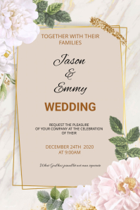 Wedding flyer Plakkaat template