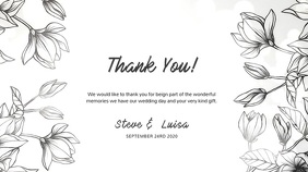Wedding Thank You Digital card Template Digitale Vertoning (16:9)